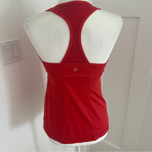 Lululemon Scoop Neck Tank Love Red Sz 6 Flawed *B15 - Picture 3 of 7